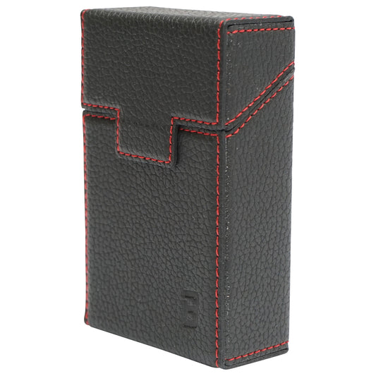 Black leather case for P22 Breckner cigarette pack