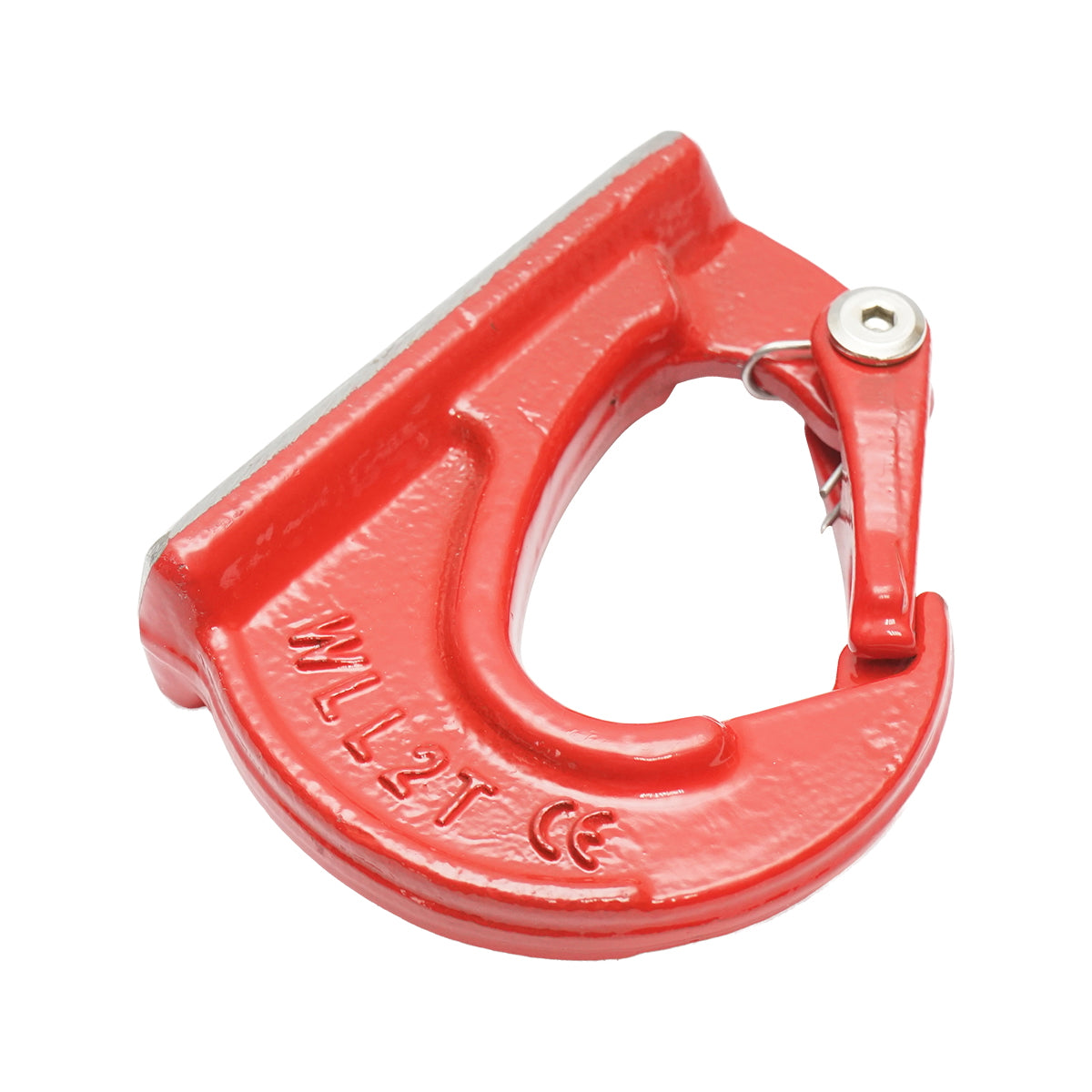 Weldable hook with a safety factor of 2T for heavy machinery