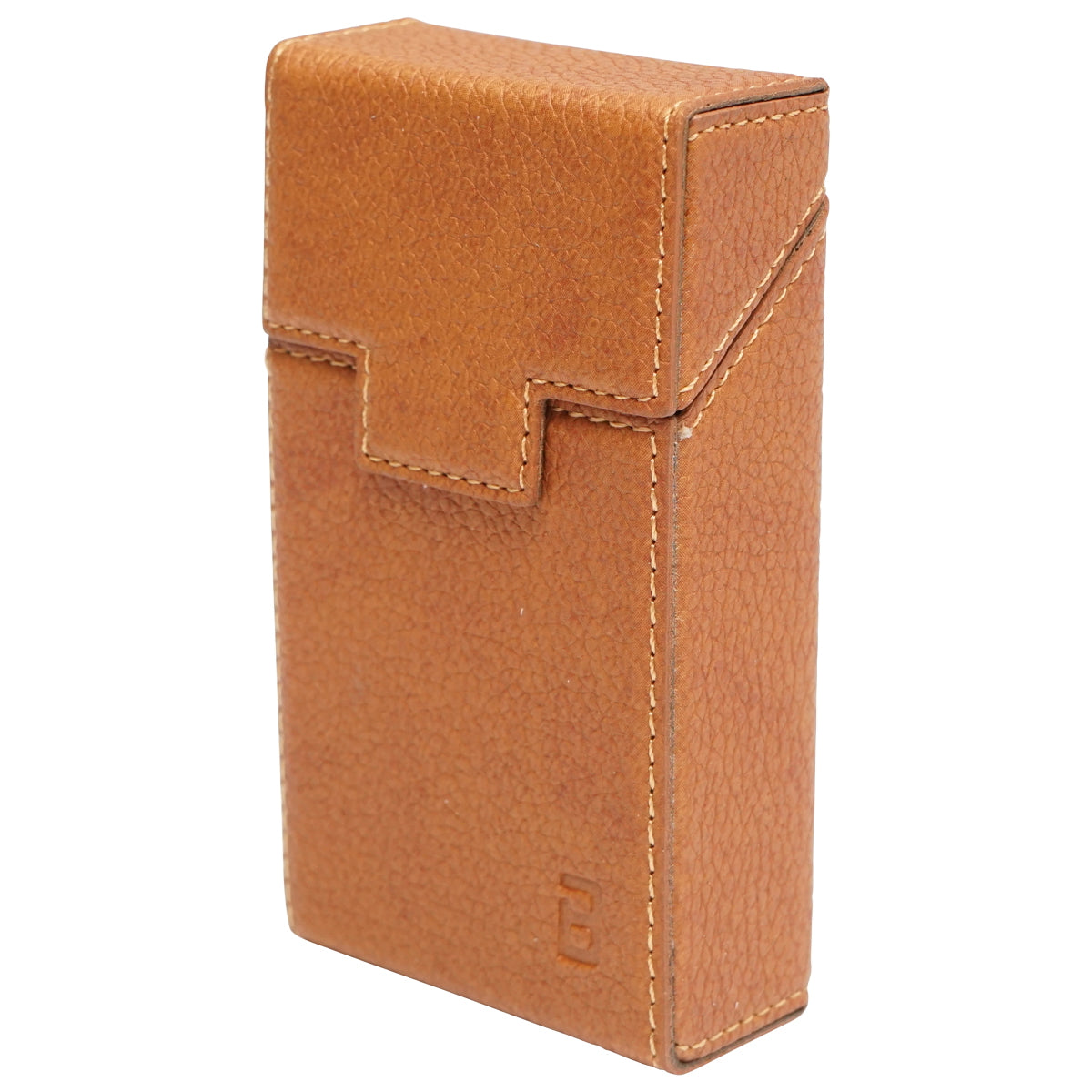 Brown leather case for P20 Breckner cigarette pack