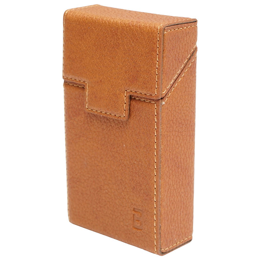 Brown leather case for P20 Breckner cigarette pack