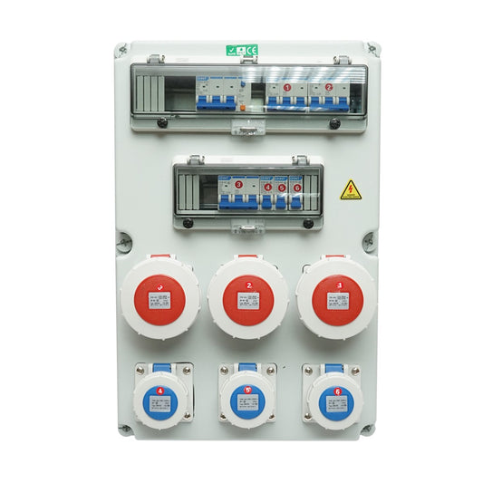 Group prize panel for site organization 3x415V/32A, 3x250V/16A, 10 modules, 540x360x180mm IP67 SUNTREE