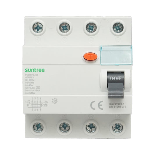 Automatic differential switch 4P 40A 30mA 6kA, type AC Suntree