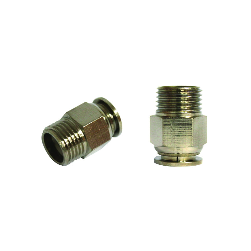 Right quick connector made of metal and metal screw fi 10 with M16.
