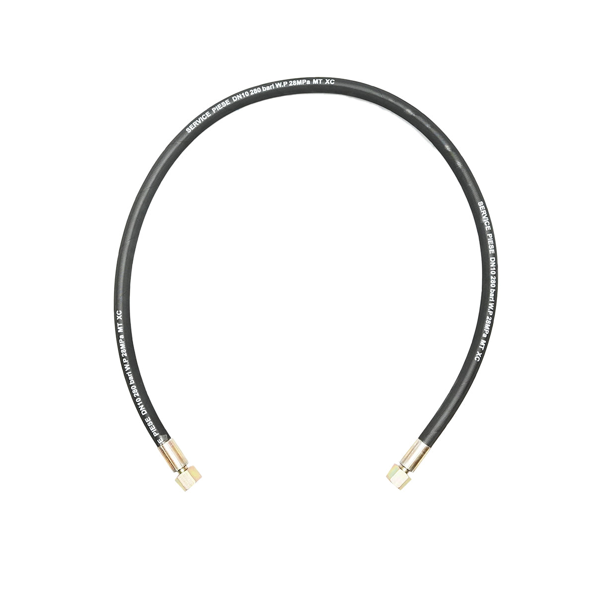 Pressure hose 2SN DN10 certified with hydraulic fixed ends L=1200mm M20
