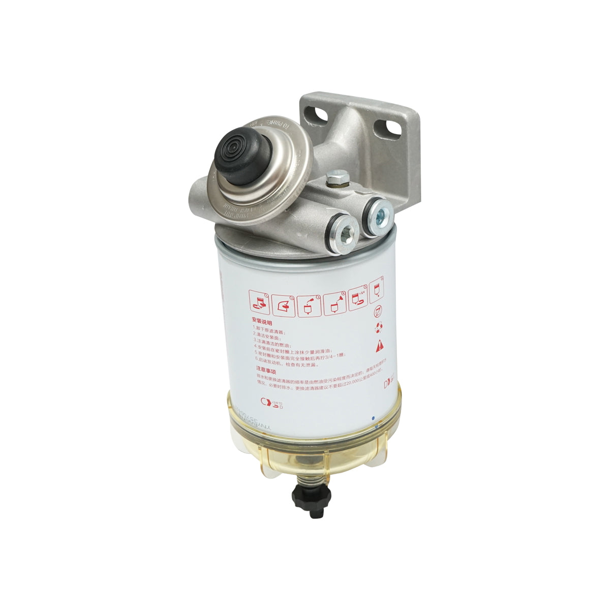 Diesel filter battery with water separator for Fiat, New Holland, Ford, Massey Ferguson, Case IH OEM codes 87802929, 87840136, R60T