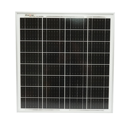 30W photovoltaic monocrystalline solar panel with a 90cm connection cable and maximum voltage of 18V 420x405x25mm Breckner Germany