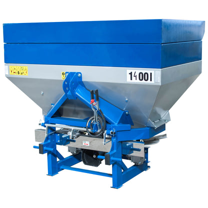 Fertilizer distributor with 2 discs, hopper capacity 1400L