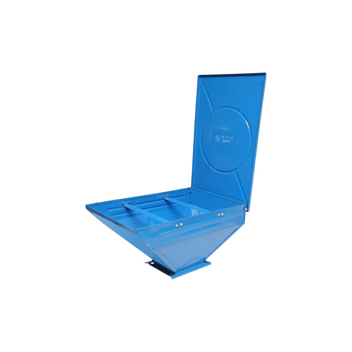 Fertilizer bunker with a lid for fertilization box