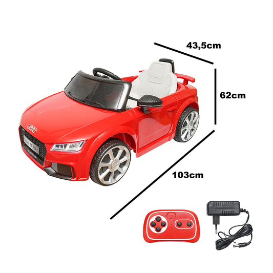 Electric car with 6V/4Ah battery and remote control for kids Audi TT JE1198 red