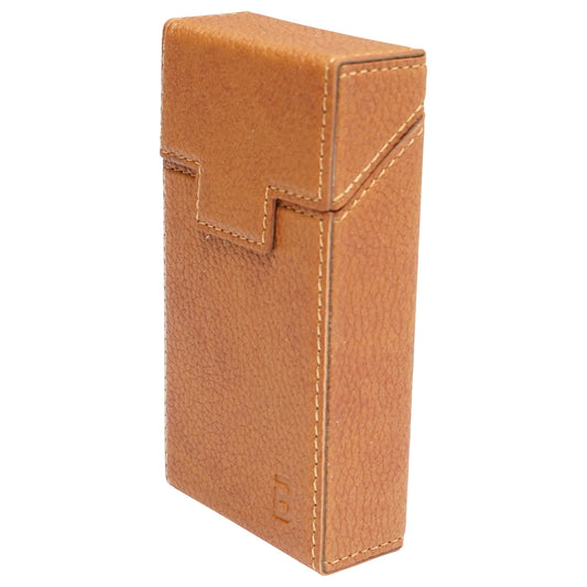 Brown leather case for P25 Breckner cigarette pack