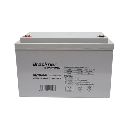 Solar system gel battery 12V 100Ah 20HR, 345x182x255mm Breckner Germany