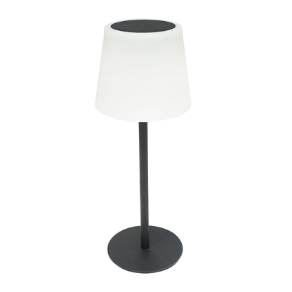 2W LED solar table lamp, 0.7W solar panel, 3.7V 1200mAh battery, USB 5V 1A, black Breckner Germany