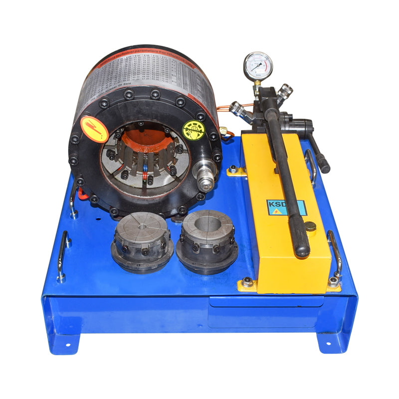 Manual machine certified for hydraulic hoses with a diameter of 6-27mm Breckner Germany
