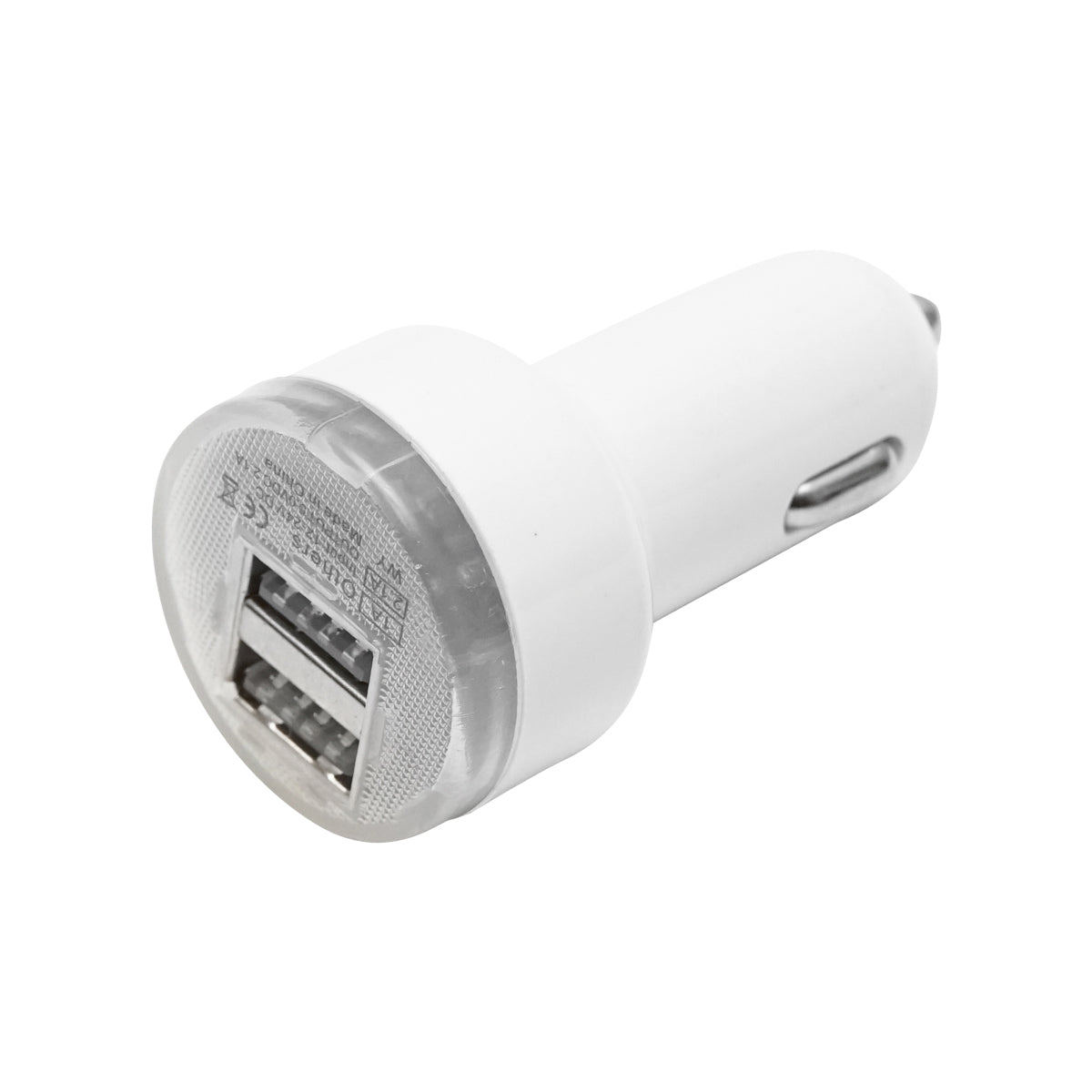 Phone charger plug car cigarette lighter 2 USB 3.1A white - wireless