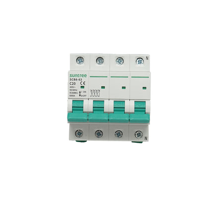Automatic circuit breaker 3P+N, 20A 400VAC Suntree
