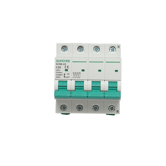Automatic circuit breaker 3P+N, 20A 400VAC Suntree