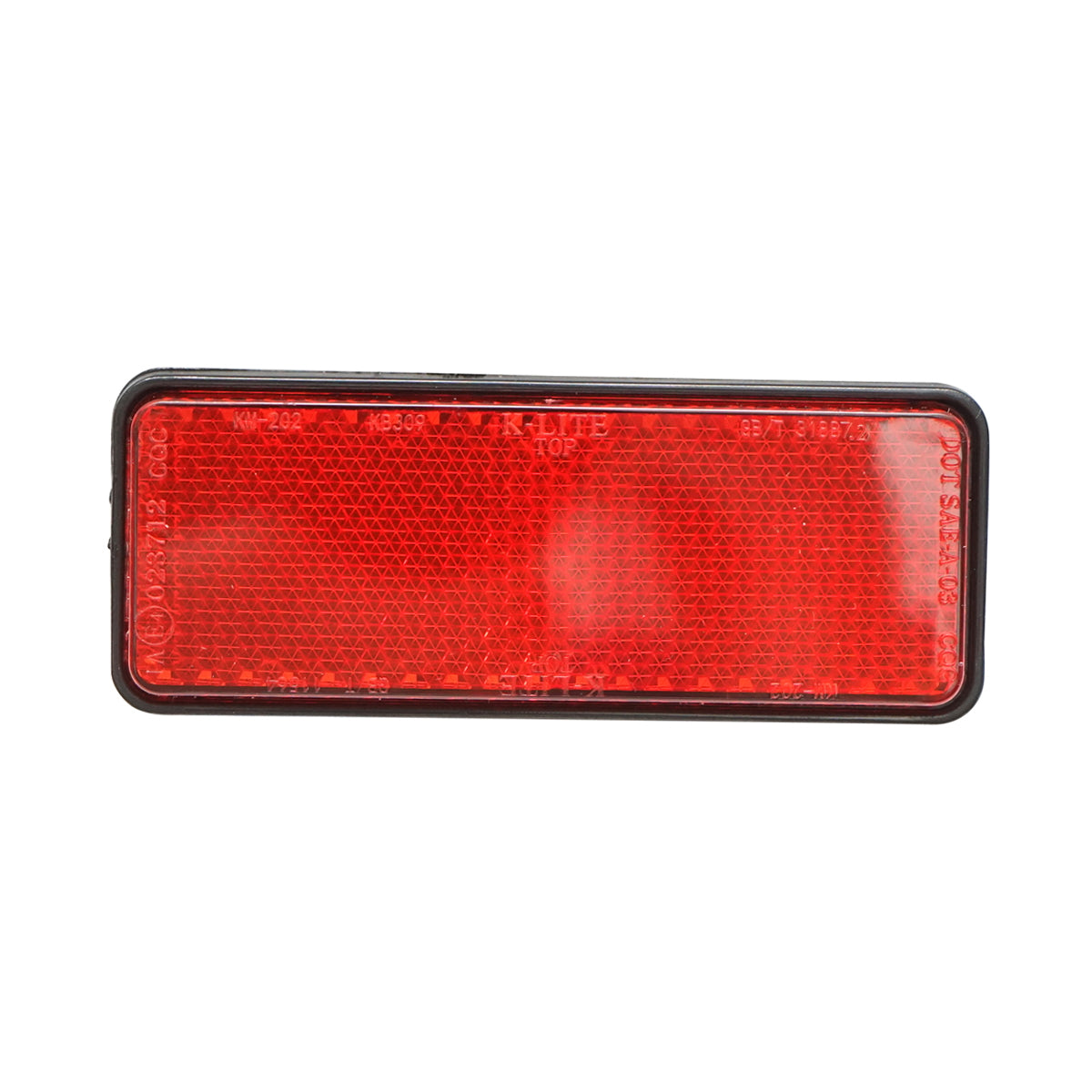 Rectangular reflective with adhesive 90x32mm red back Breckner Germany