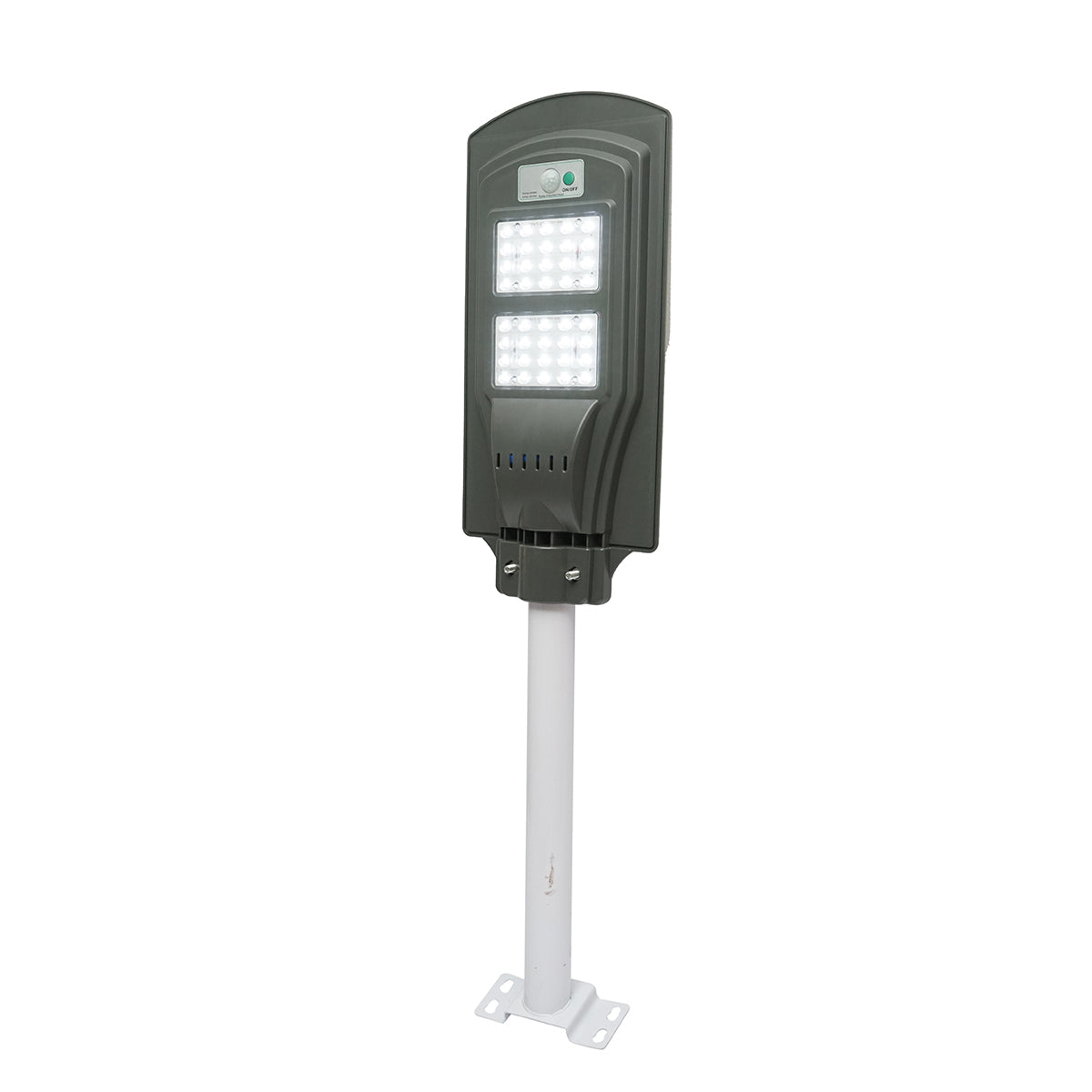 LED solar street lamp 40W, 6500K with 10W solar panel, 10000mAh battery, pole mounted IP65 Breckner Germany