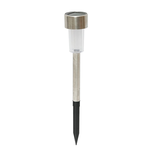 Stainless steel LED solar lamp, 6500K, height 30cm