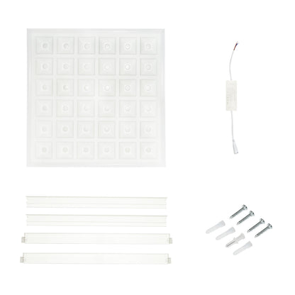 Slim LED panel 48W, 220V, IP20, 600x600x43mm applied or for suspended ceiling with included driver Breckner Germany