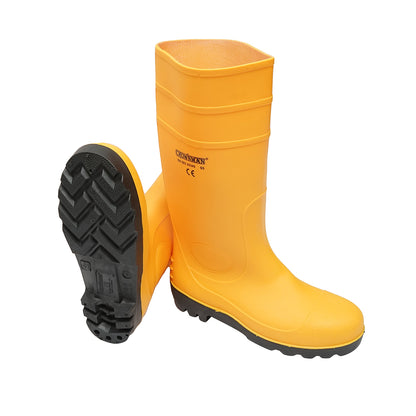 Rubber work boots, yellow, size 43 Crownman