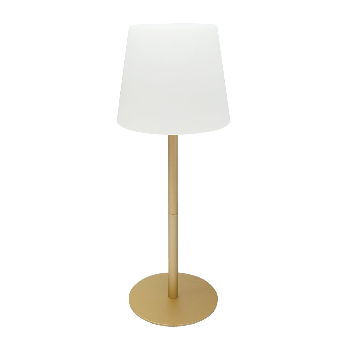 2W rechargeable outdoor LED table lamp, 3.7V 1200mAh, USB 5V 1A, gold Breckner Germany
