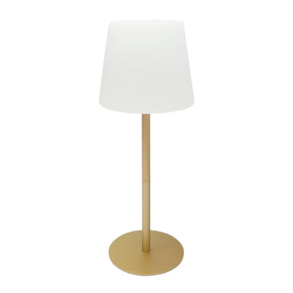 2W rechargeable outdoor LED table lamp, 3.7V 1200mAh, USB 5V 1A, gold Breckner Germany