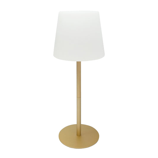 2W rechargeable outdoor LED table lamp, 3.7V 1200mAh, USB 5V 1A, gold Breckner Germany