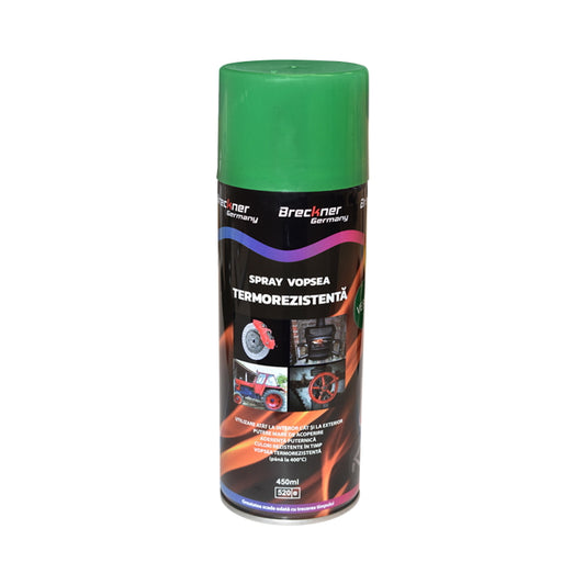 Acrylic paint spray heat resistant up to 400 degrees green 450ml Breckner Germany