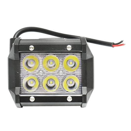 Lamp with 6 LEDs 10-30V 18W beam angle 30 degrees spot type 4/9.8cm 6000K IP67