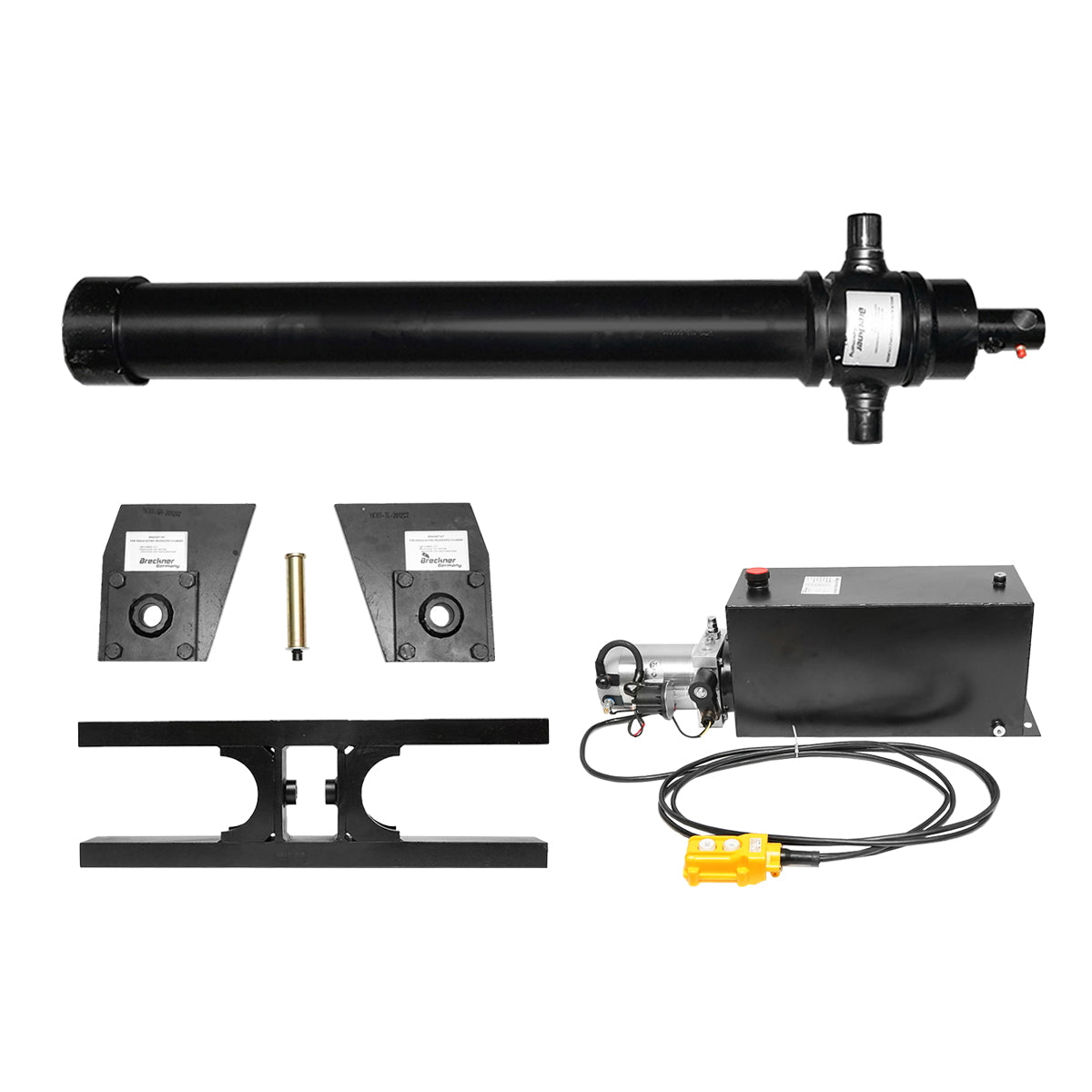 Complete kit for cylinder tipping installation, metal support and 7T pump Breckner Germany