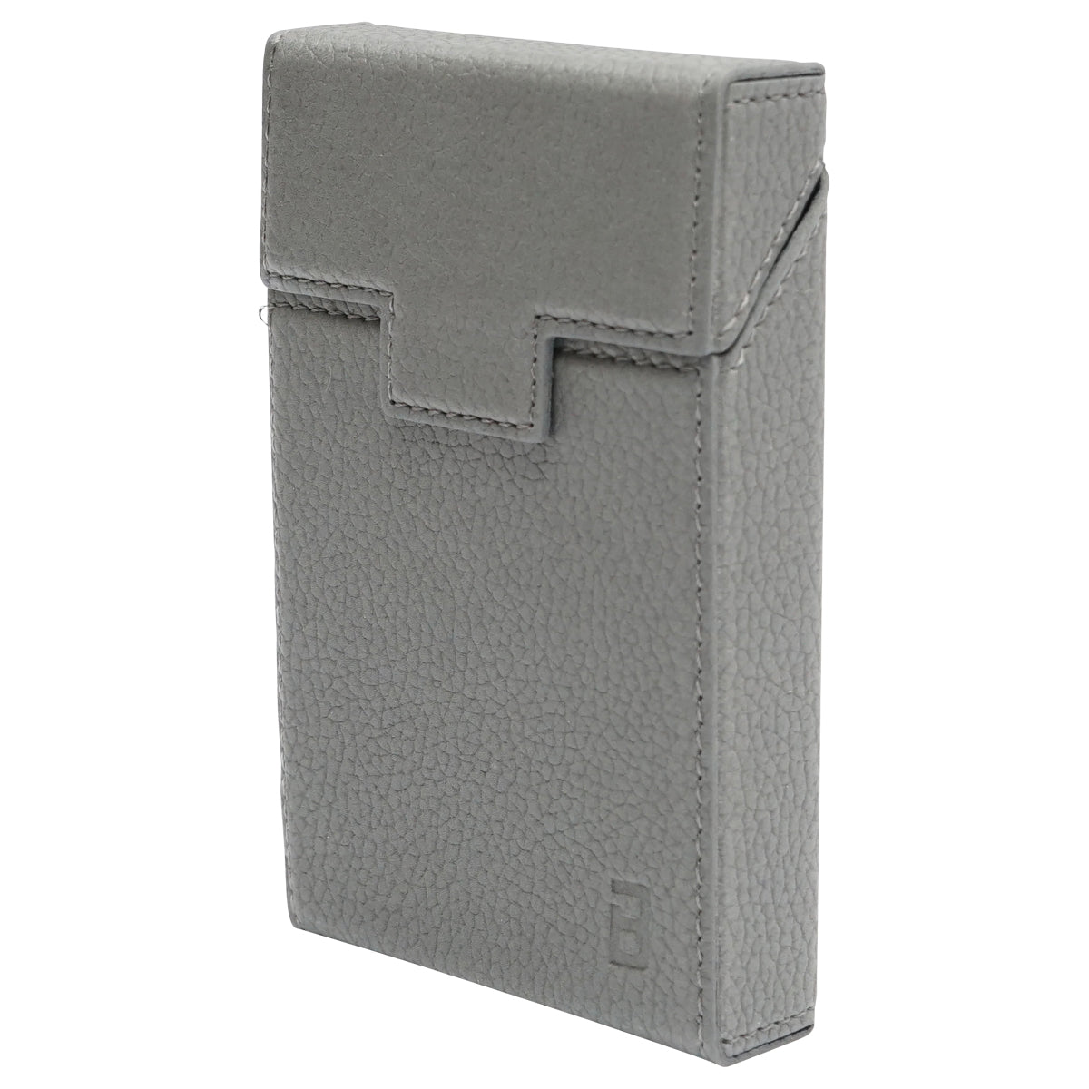 Gray leather case for cigarette pack P27 Breckner