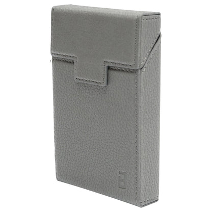 Gray leather case for cigarette pack P27 Breckner