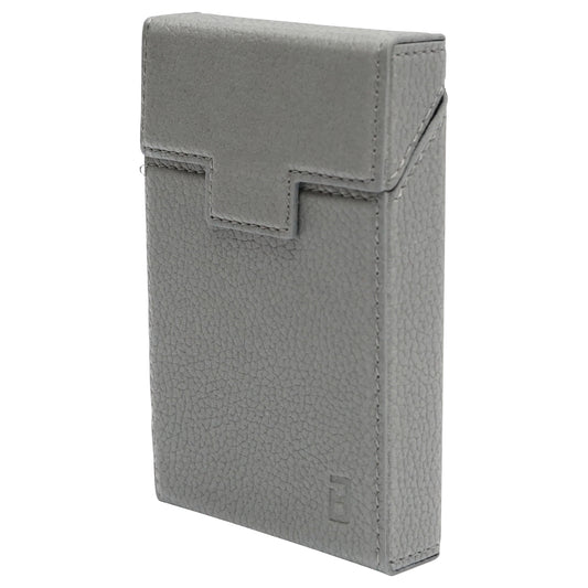 Gray leather case for cigarette pack P27 Breckner