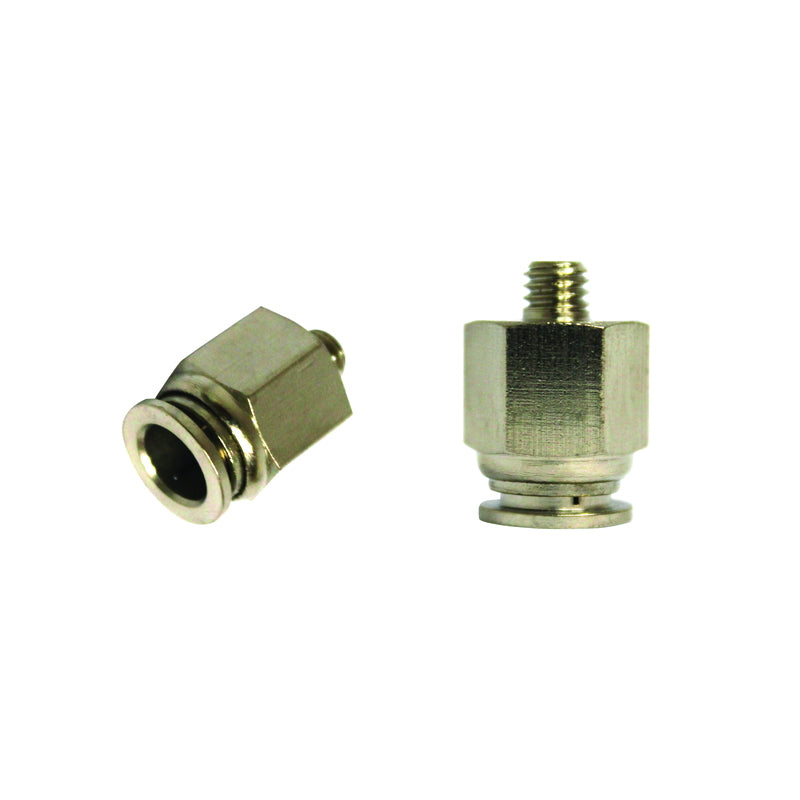 Right quick connector made of metal and metal screw fi 8 with M6.