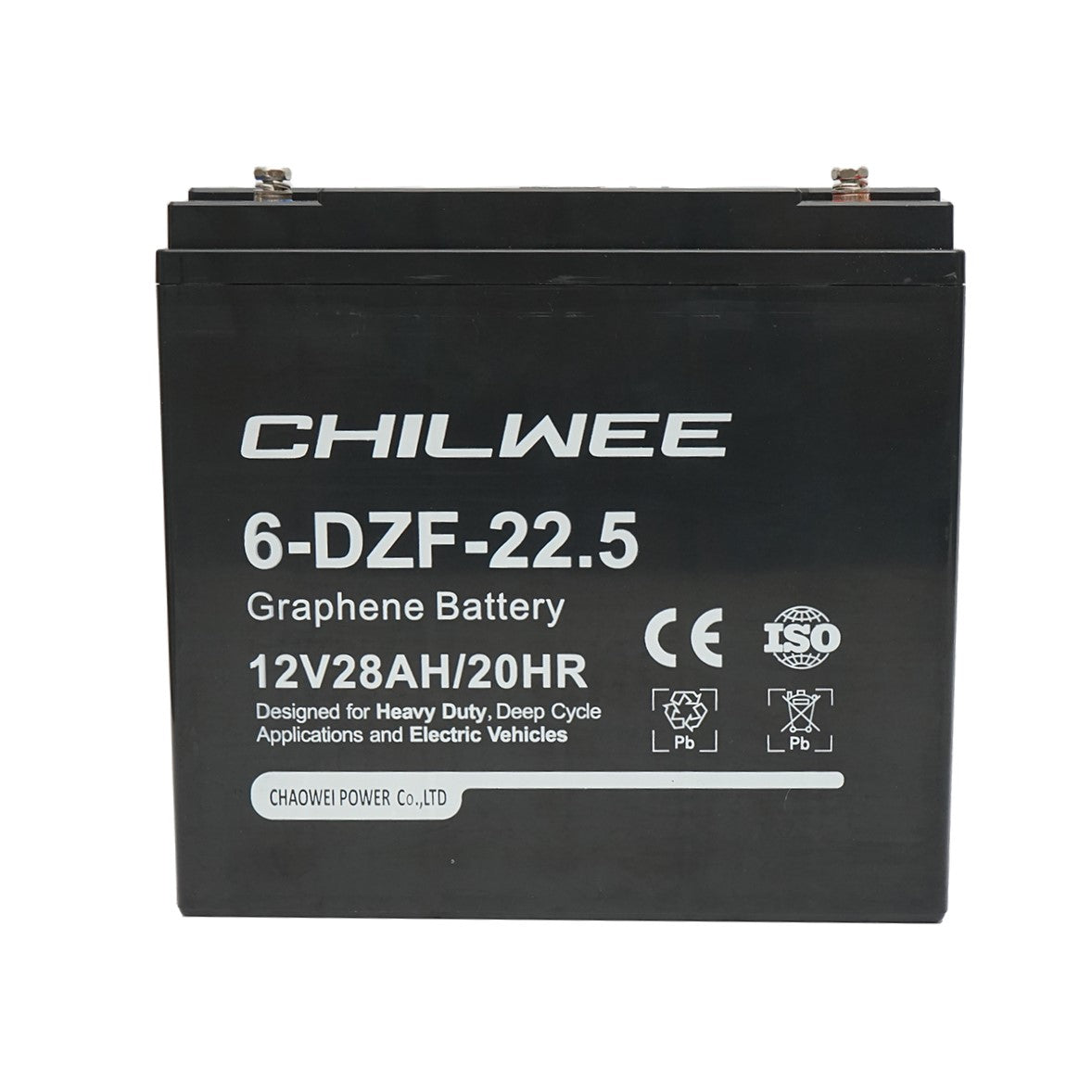 VRLA gel battery for electric bicycles and tricycles with graphene 6-DZF-22.5, 12V, 28Ah-20HR CHILWEE