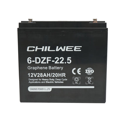 VRLA gel battery for electric bicycles and tricycles with graphene 6-DZF-22.5, 12V, 28Ah-20HR CHILWEE