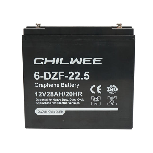 VRLA gel battery for electric bicycles and tricycles with graphene 6-DZF-22.5, 12V, 28Ah-20HR CHILWEE