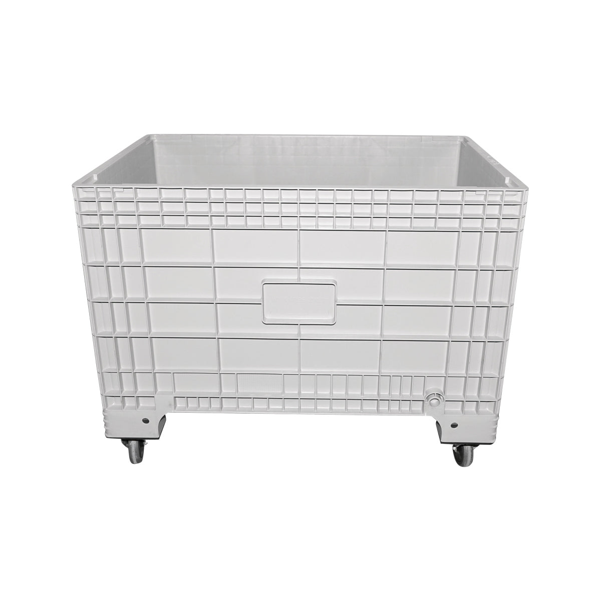 Pallet storage box, gray with wheels 732x1108x617mm Breckner Germany