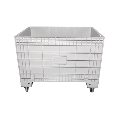 Pallet storage box, gray with wheels 732x1108x617mm Breckner Germany