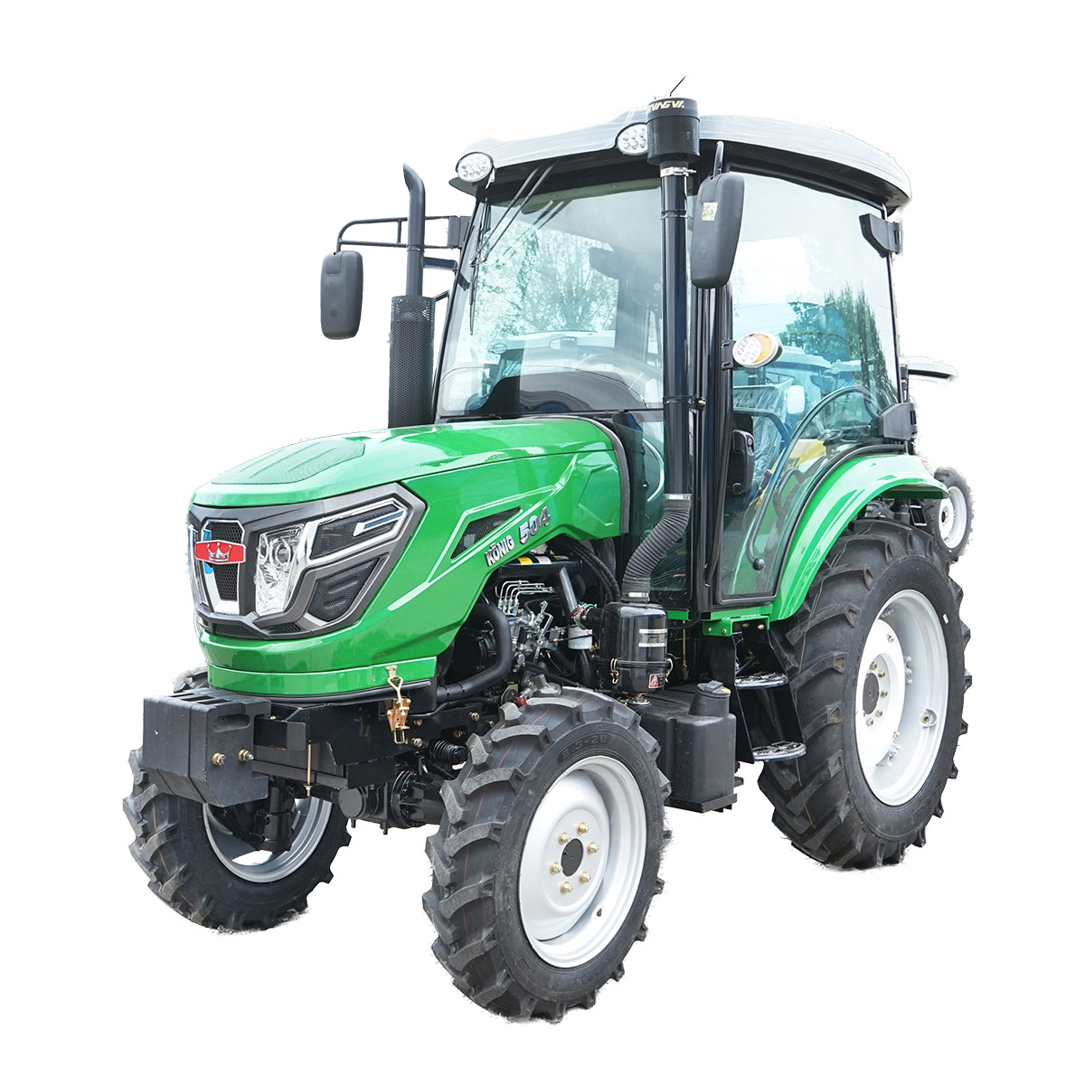 50HP Hanwo E2 cabin tractor, Xinchai II engine with wheels 8.3-20/12.4-28 Konig Traktoren 504