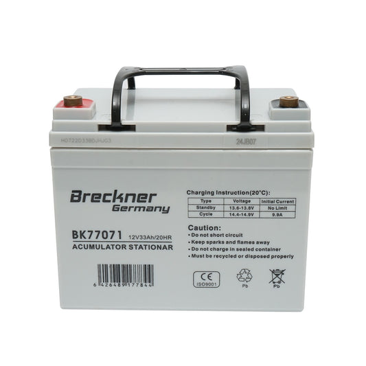 Solar gel battery 12V 33Ah 20HR 196x130x155mm FCG12-33 Breckner Germany
