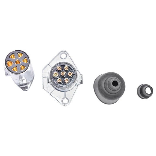 24V socket sheet for trailer (metal 6+1 P)