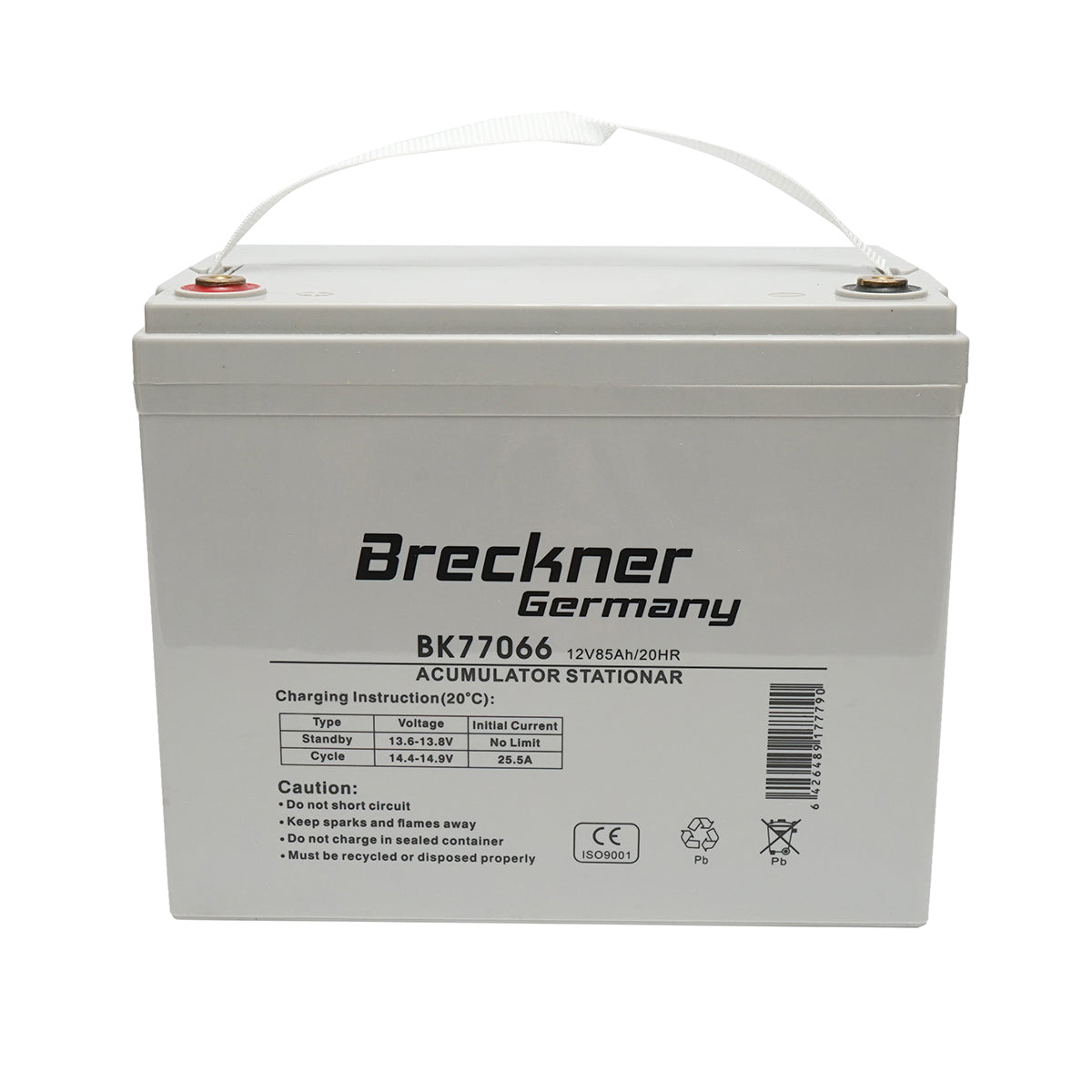Gel solar system battery 12V 85Ah 20HR 275x180x240mm FCDG12-85 Breckner Germany