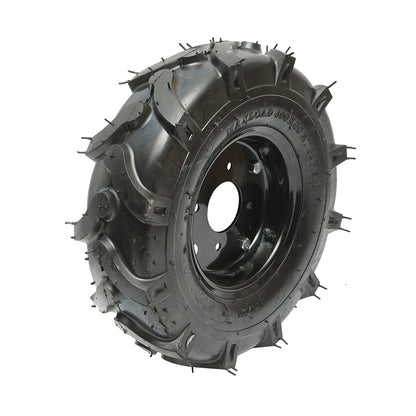 Complete wheel 500/8 tread 6PR with black rim