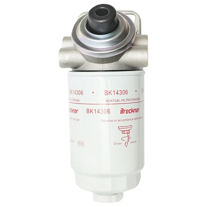 Diesel filter battery with priming pump at 90 degrees (filter with air vent)