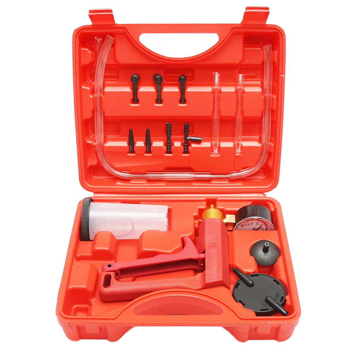 Car tester pump kit for checking pressure and vacuum of brakes, ABS, EGR