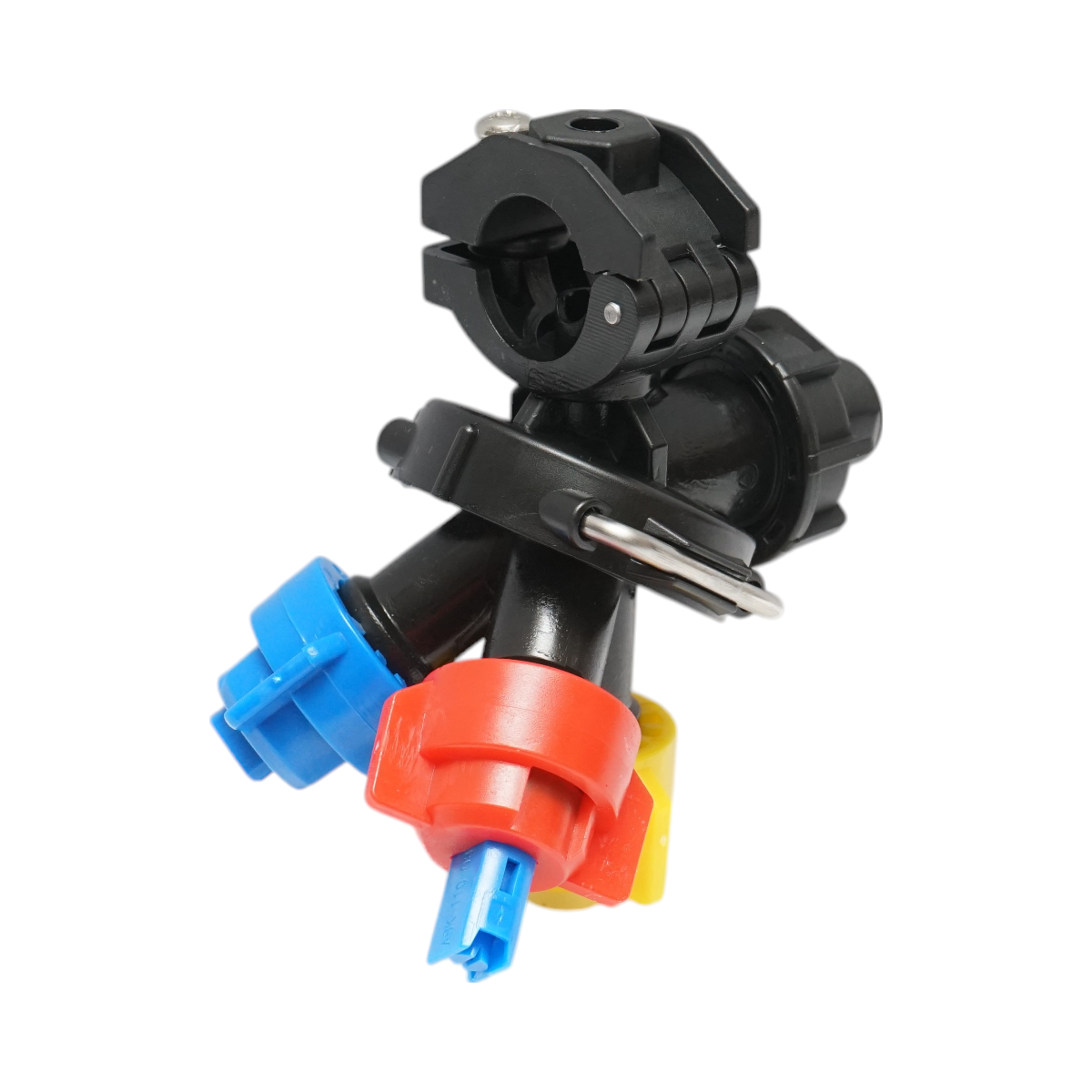 Complete herbicide sprayer with 3 nozzles for pipe/hose with a diameter of 25