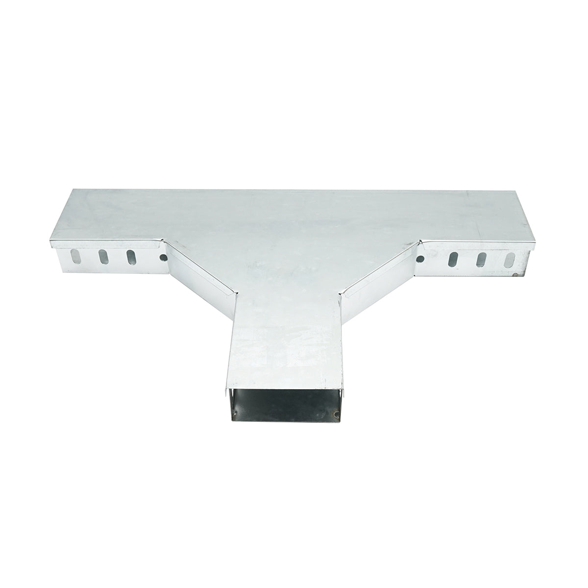 Horizontal T branch made of galvanized steel for gutter 50x100mm