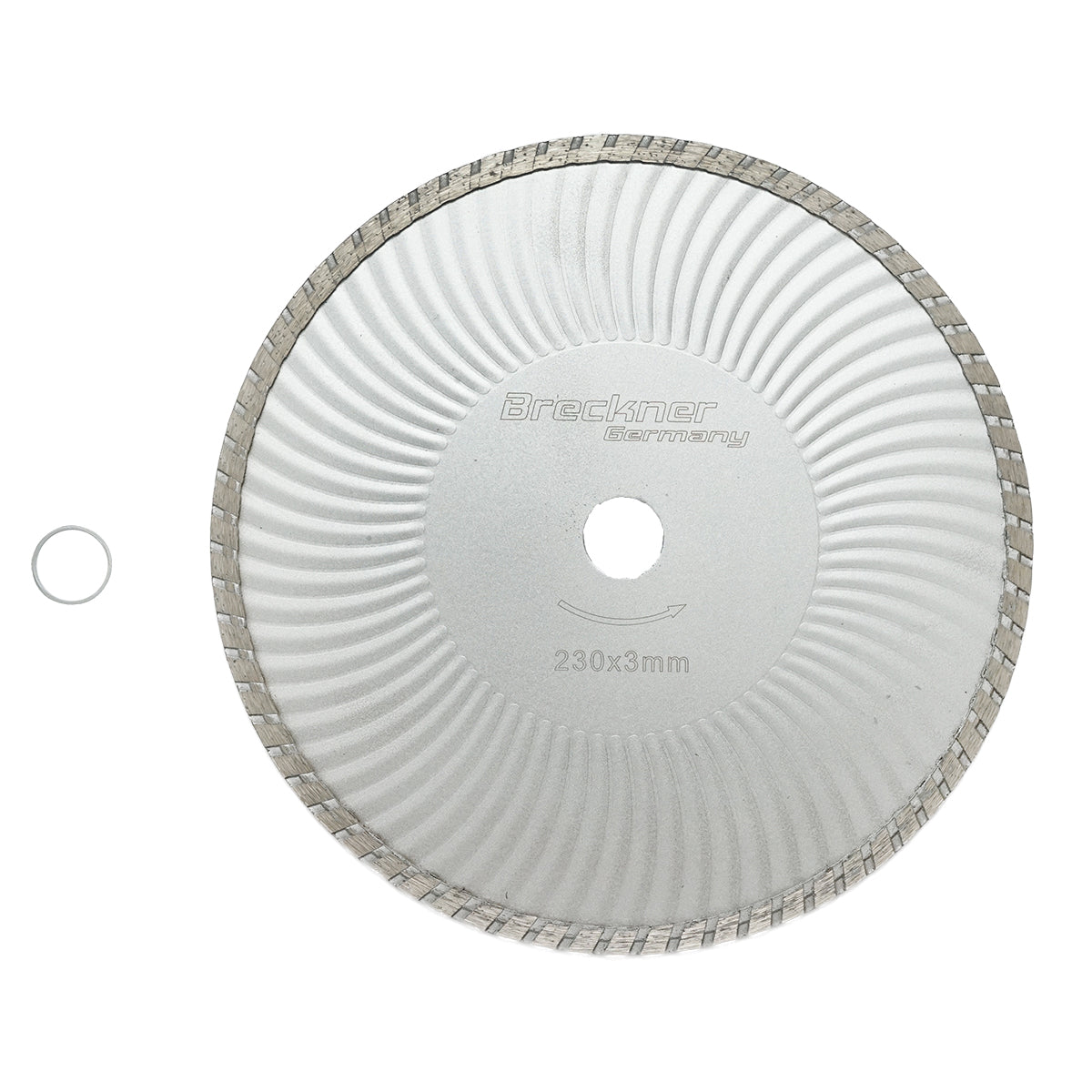Continuous diamond disc 230x3mm for wet/dry cutting of concrete and ceramics Breckner Germany